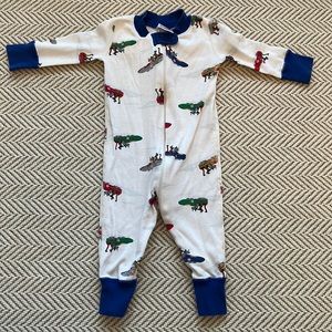 Hanna Andersson Bobsled Animals 6-9 Month Onesie